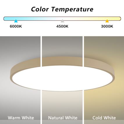 Brilagi - Luminária de teto LED regulável POOL SMART LED/180W/230V 3000-6000K 120 cm bege Wi-Fi Tuya + controlo remoto