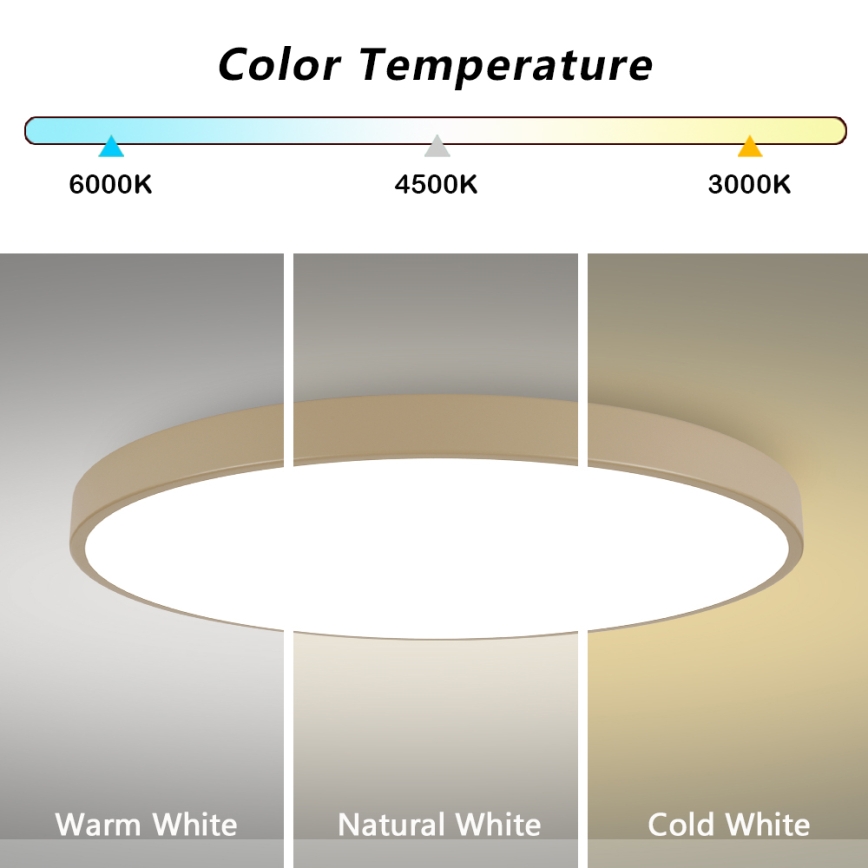 Brilagi - Luminária de teto LED regulável POOL SMART LED/180W/230V 3000-6000K 120 cm bege Wi-Fi Tuya + controlo remoto