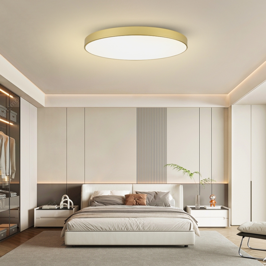 Brilagi - Luminária de teto LED dimerizável POOL SMART LED/180W/230V 3000-6000K 120 cm dourada Wi-Fi Tuya + comando remoto