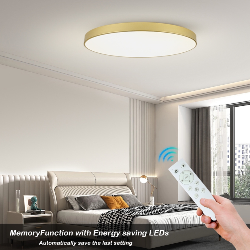 Brilagi - Luminária de teto LED dimerizável POOL SMART LED/180W/230V 3000-6000K 120 cm dourada Wi-Fi Tuya + comando remoto