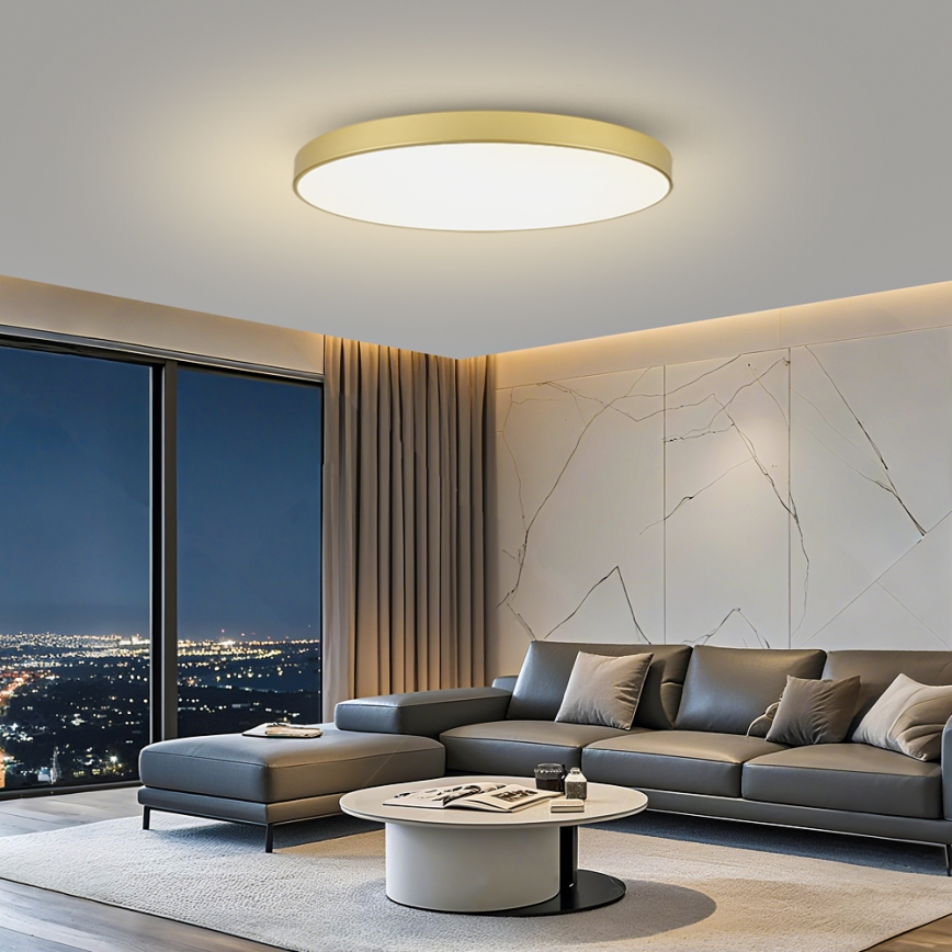 Brilagi - Luminária de teto LED dimerizável POOL SMART LED/180W/230V 3000-6000K 120 cm dourada Wi-Fi Tuya + comando remoto