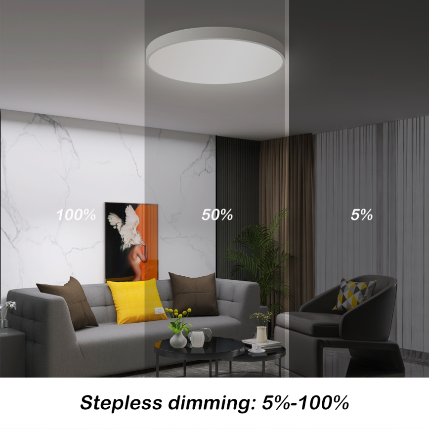 Brilagi - Luminária de teto LED dimmerizável POOL SMART LED/60W/230V 3000-6000K 50 cm + controlo remoto branco
