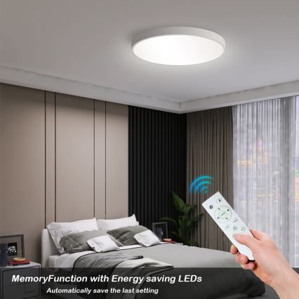 Brilagi - Luminária de teto LED dimmerizável POOL SMART LED/60W/230V 50 cm 3000-6000K Wi-Fi Tuya + controlo remoto branco