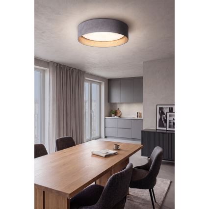 Brilagi - Luminária de teto LED dimerizável VELVET SMARTIX STARS LED/24W/230V 3000–6000K Ø 45 cm cinzento/dourado Wi-Fi Tuya Beacon + controlo remoto