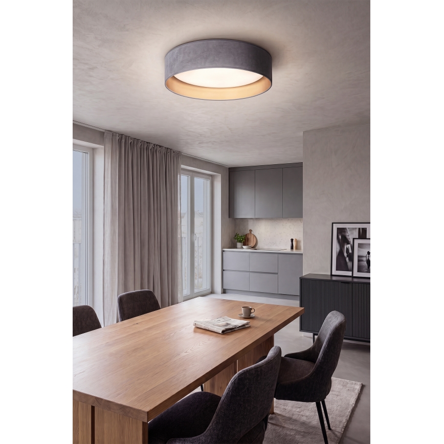 Brilagi - Luminária de teto LED dimerizável VELVET SMARTIX STARS LED/24W/230V 3000–6000K Ø 45 cm cinzento/dourado Wi-Fi Tuya Beacon + controlo remoto