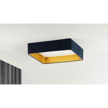 Brilagi - Luminária de teto LED regulável VELVET SQUARE SMART LED/36W/230V 60x60 cm 2700-6500K Wi-Fi Tuya + controlo remoto azul escuro