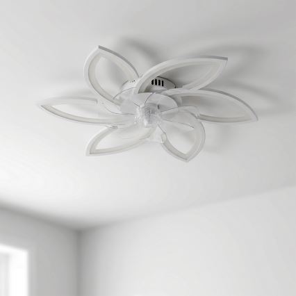 Brilagi - Luminária de teto LED dimmerizável com ventilador LED/50W/230V 3000-6500K branco + controlo remoto