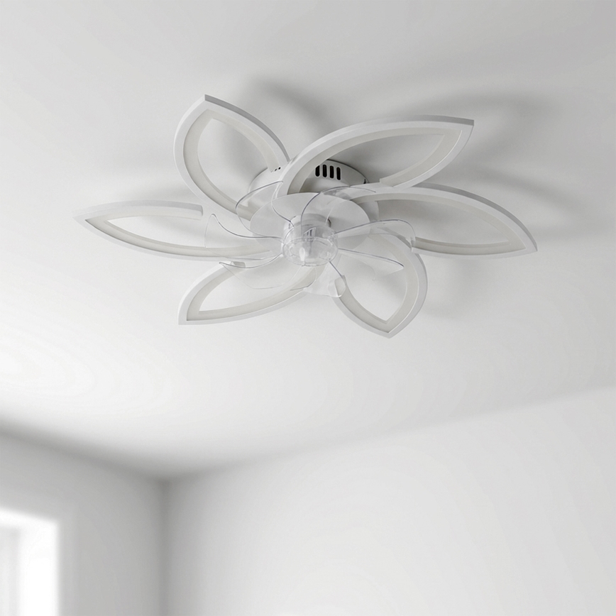 Brilagi - Luminária de teto LED dimmerizável com ventilador LED/50W/230V 3000-6500K branco + controlo remoto
