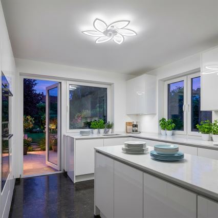Brilagi - Luminária de teto LED dimmerizável com ventilador LED/50W/230V 3000-6500K branco + controlo remoto