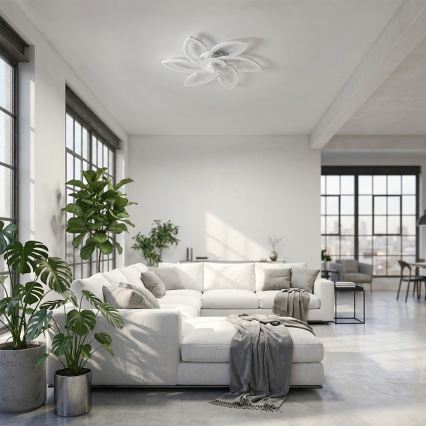 Brilagi - Luminária de teto LED dimmerizável com ventilador LED/50W/230V 3000-6500K branco + controlo remoto
