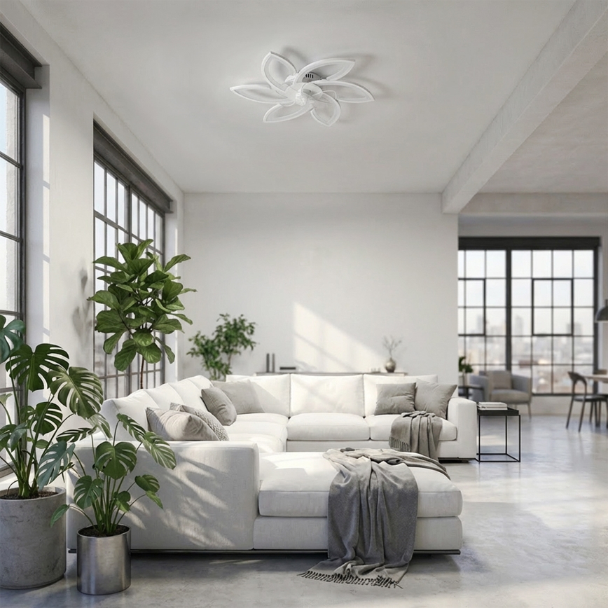 Brilagi - Luminária de teto LED dimmerizável com ventilador LED/50W/230V 3000-6500K branco + controlo remoto