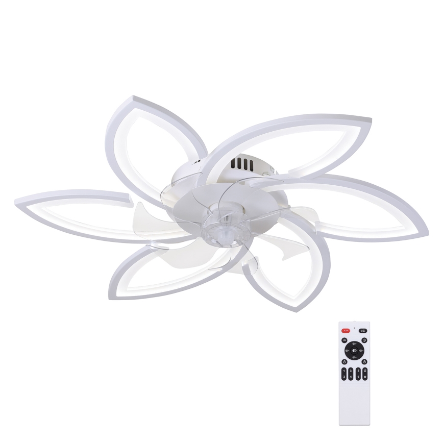 Brilagi - Luminária de teto LED dimmerizável com ventilador LED/50W/230V 3000-6500K branco + controlo remoto