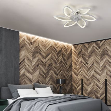 Brilagi - Luminária de teto LED dimmerizável com ventilador LED/50W/230V 3000-6500K branco + controlo remoto