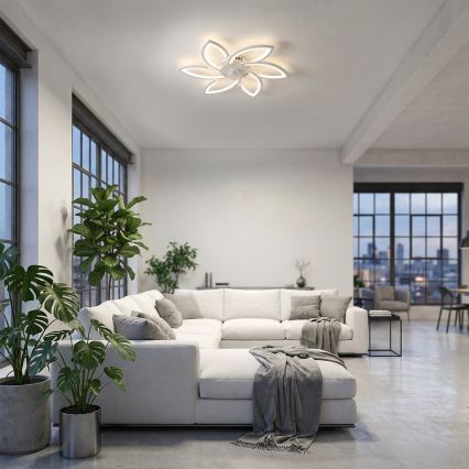 Brilagi - Luminária de teto LED dimmerizável com ventilador LED/50W/230V 3000-6500K branco + controlo remoto