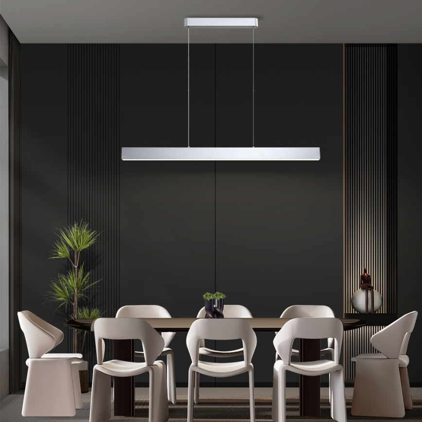 Brilagi - Luminária LED dimmável com cabo SLEEKLINE SMART LED/40W/230V 3000-6000K Wi-Fi Tuya prateada + controle remoto