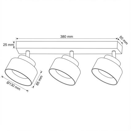 Brilagi - LED Luminária direcional AURA LUX 3xGX53/30W/230V preta/fumê