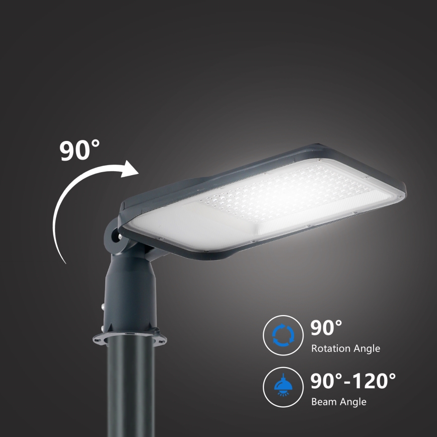Brilagi - Luminária de rua LED para exterior com poste de 3 m e braço articulado URBANLIGHT LED/100W/230V antracite IP65