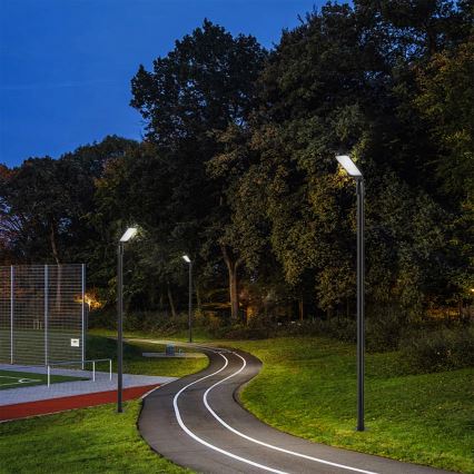 Brilagi - Luminária LED de rua para exterior com poste e articulação de 3 m URBANLIGHT LED/50W/230V preta IP65