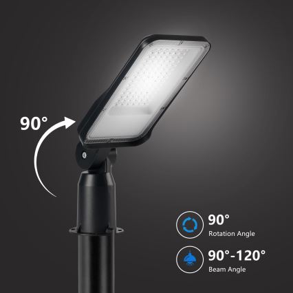 Brilagi - Luminária LED de rua para exterior com poste e articulação de 3 m URBANLIGHT LED/50W/230V preta IP65