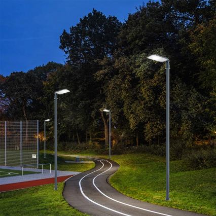 Brilagi - Luminária LED de rua exterior com poste e braço articulado de 4 m URBANLIGHT LED/100W/230V antracite IP65