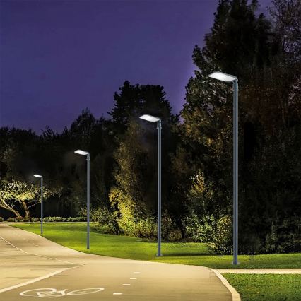 Brilagi - Luminária LED de rua exterior com poste e braço articulado de 4 m URBANLIGHT LED/100W/230V antracite IP65