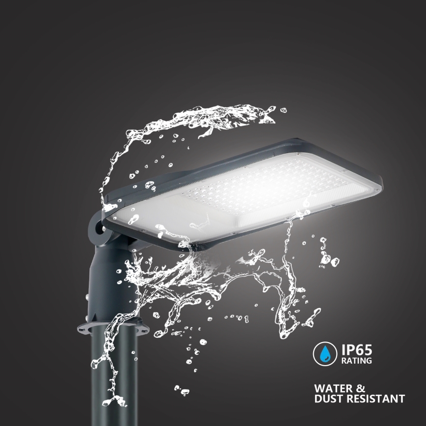 Brilagi - Luminária LED de rua exterior com poste e braço articulado de 4 m URBANLIGHT LED/100W/230V antracite IP65