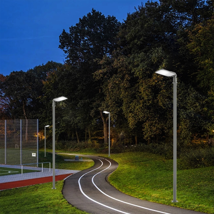 Brilagi - Luminária LED de rua para exterior com mastro articulado de 3 m URBANLIGHT LED/100W/230V cinzenta IP65