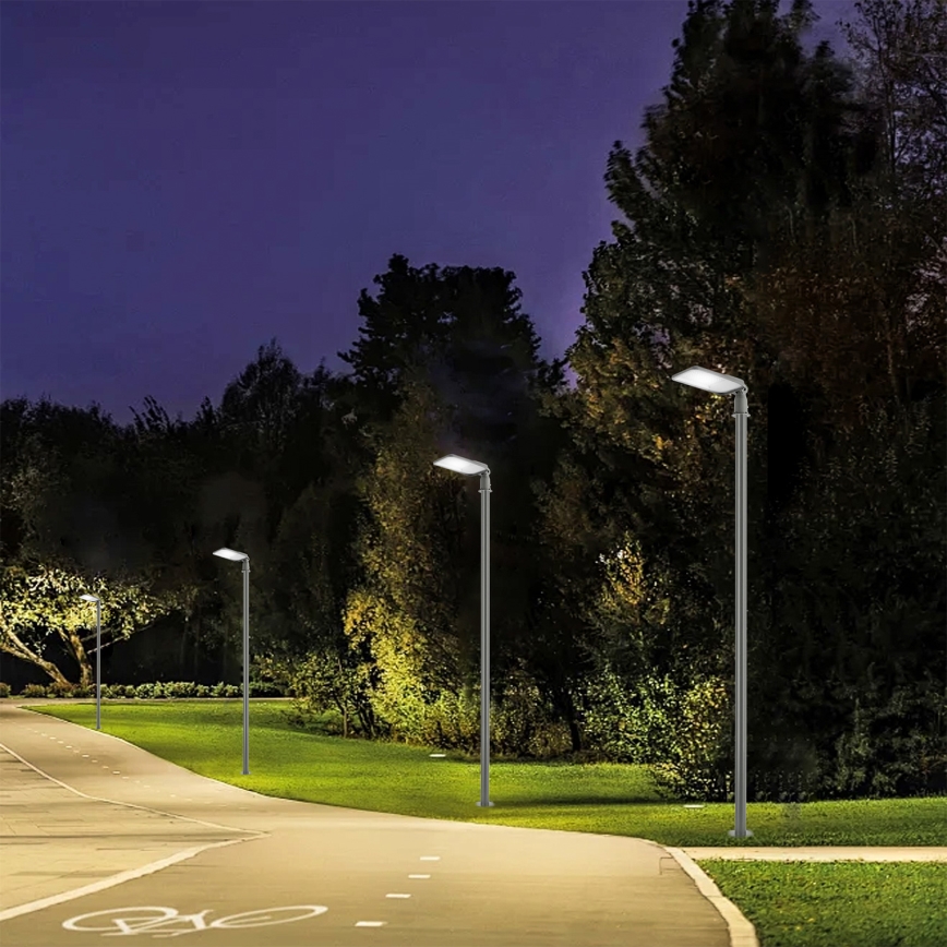 Brilagi - Luminária LED de rua para exterior com mastro articulado de 3 m URBANLIGHT LED/100W/230V cinzenta IP65