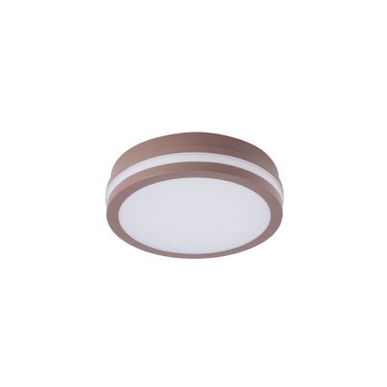 Brilagi - Candeeiro de tecto exterior LED com sensor BENE LED/18W/230V Ø 21,5 cm castanho IP54