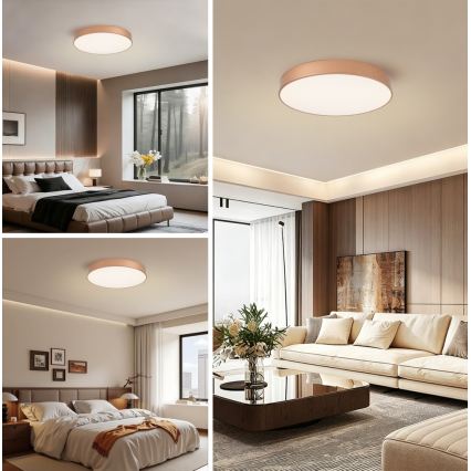 BRILAGI - Luminária de teto LED dimerizável POOL SMART LED/60W/230V 3000-6000K Ø 50 cm Wi-Fi Tuya bronze + controlo remoto