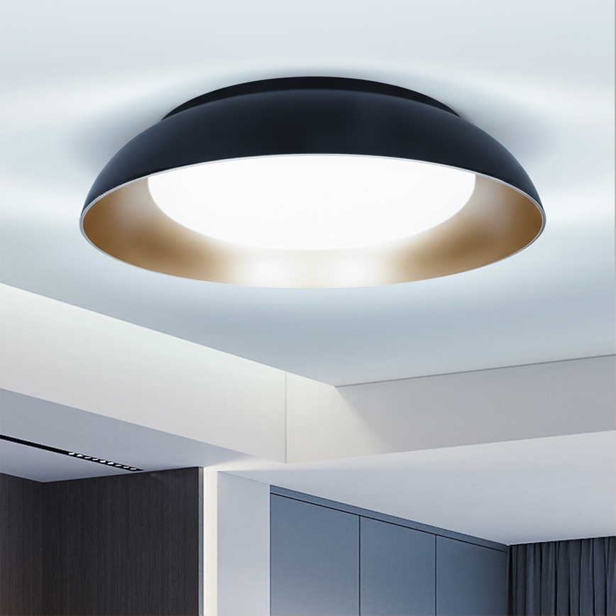 Brilagi - Plafon LED dimmerizável ALVA LED/48W/230V 3000-6500K Ø 51 cm preto + comando remoto