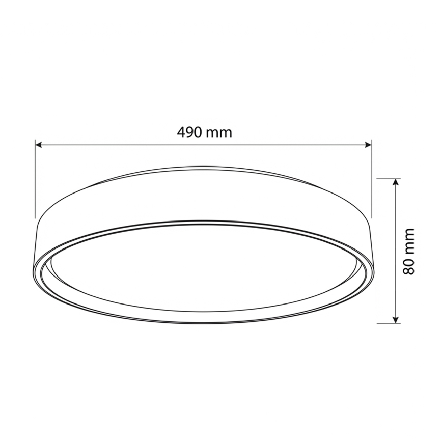 Brilagi - Candeeiro de teto LED regulável NANCI LED/60W/230V 3000-6500K Ø 49 cm branco + comando remoto