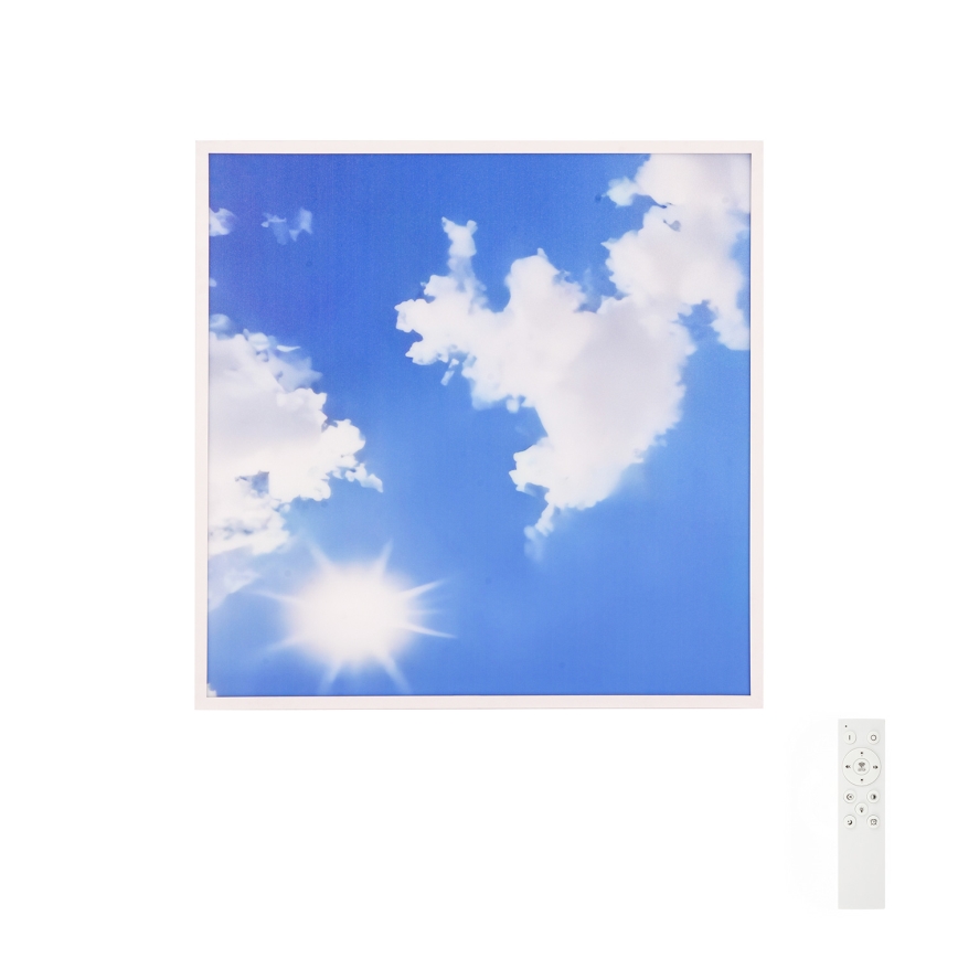 Brilagi - Luminária de teto LED regulável SLIMFRAME SKY LED/58W/230V 60x60 cm 3000-6000K prateado/azul + controlo remoto