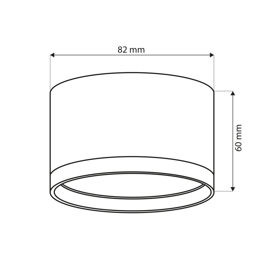 BRILAGI - LED Luminária orientável SMOOTH 1xGX53/15W/230V 60x82 mm preta