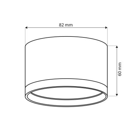 Brilagi - LED Luminária orientável SMOOTH 1xGX53/15W/230V preta
