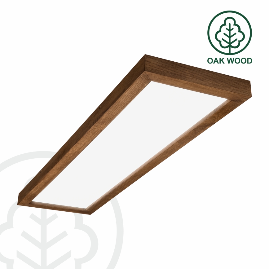 Brilagi - Candeeiro de teto LED para casa de banho WOODY FRAME LED/40W/230V 120x30 cm IP44 carvalho/cerejeira