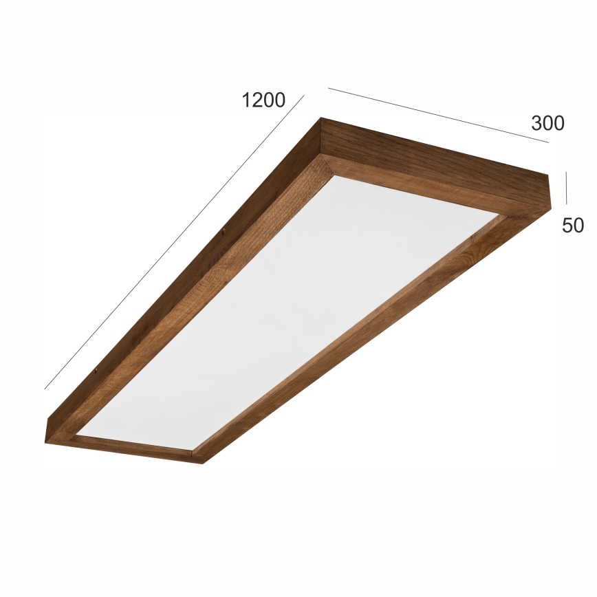 Brilagi - Candeeiro de teto LED para casa de banho WOODY FRAME LED/40W/230V 120x30 cm IP44 carvalho/cerejeira
