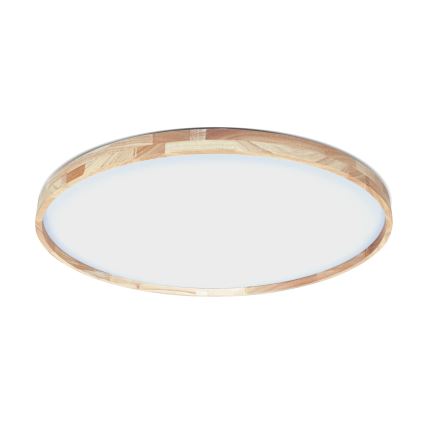 Brilagi - Candeeiro de tecto LED dimerizável ALSON LED/72W/230V 3000-6500K carvalho diâmetro 78 cm + controlo remoto