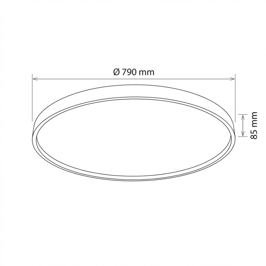 Brilagi - Candeeiro de tecto LED dimerizável ALSON LED/72W/230V 3000-6500K carvalho diâmetro 78 cm + controlo remoto