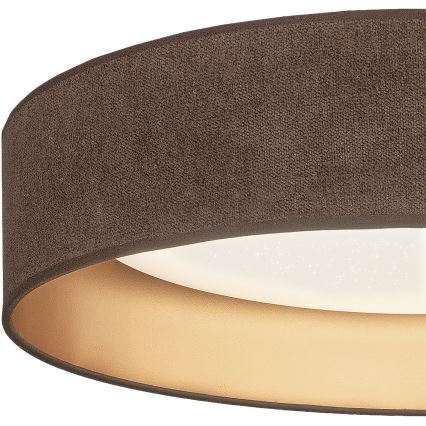 Brilagi - Candeeiro de teto LED dimerizável VELVET SMARTIX STARS LED/36W/230V 3000-6000K diâmetro 55 cm castanho/dourado Wi-Fi Tuya Beacon + controlo remoto