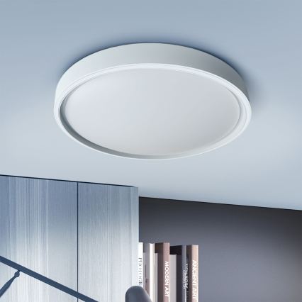 Brilagi - Candeeiro de teto LED regulável NANCI LED/60W/230V 3000-6500K Ø 49 cm prateado + comando remoto