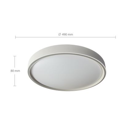 Brilagi - Candeeiro de teto LED regulável NANCI LED/60W/230V 3000-6500K Ø 49 cm prateado + comando remoto