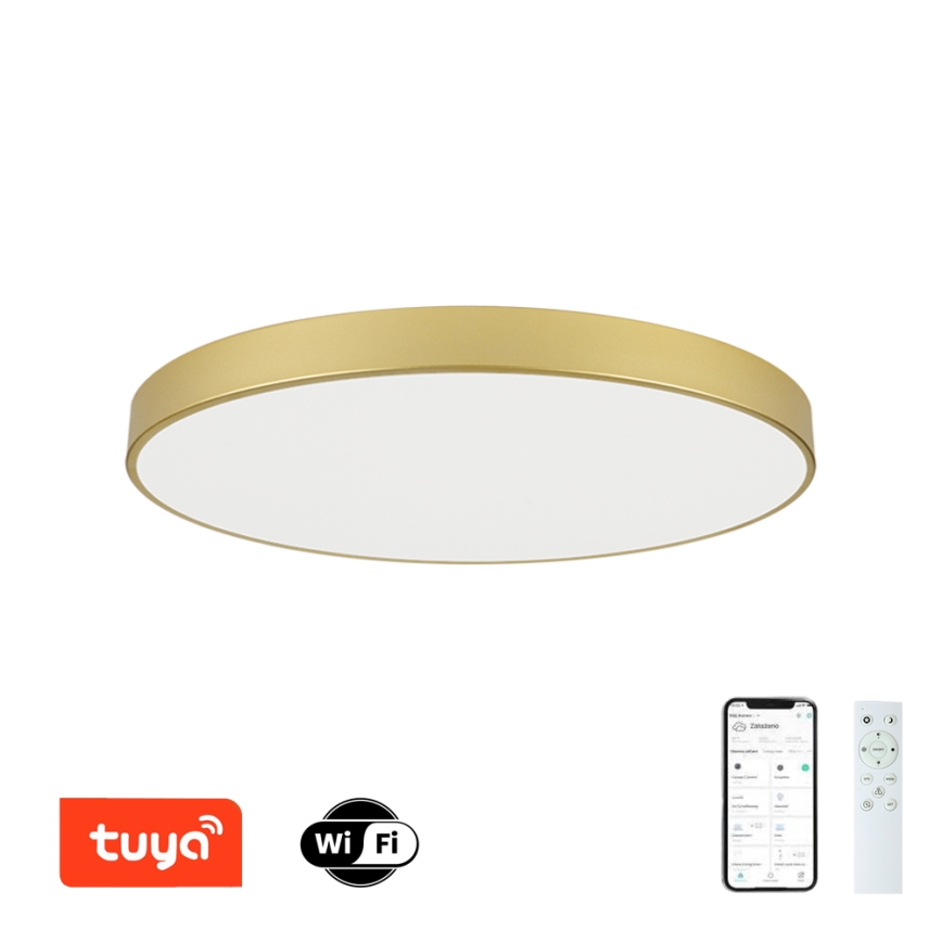 Brilagi - Candeeiro de tecto LED dimerizável POOL SMART LED/128W/230V 3000-6000K 100 cm dourado Wi-Fi Tuya + comando remoto