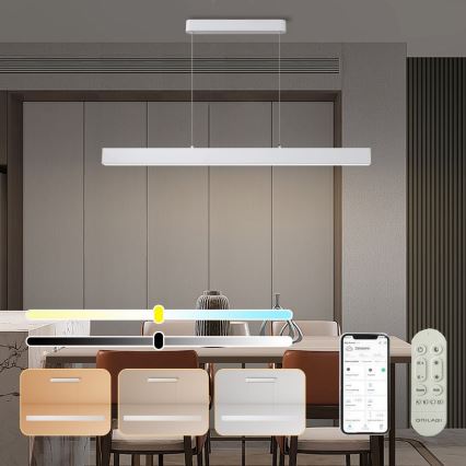 Brilagi - LED Luminária suspensa regulável SLEEKLINE SMART LED/40W/230V 3000-6000K Wi-Fi Tuya branca + controle remoto