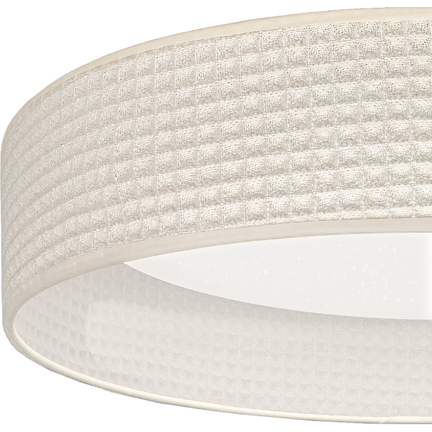 Brilagi - Candeeiro de teto LED regulável VELVET SMARTIX STARS LED/36W/230V 3000-6000K diâmetro 55 cm creme Wi-Fi Tuya Beacon + controlo remoto