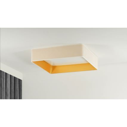 Brilagi - Candeeiro de teto LED dimável VELVET SQUARE SMART LED/36W/230V 60x60 cm 2700-6500K Wi-Fi Tuya + comando remoto creme