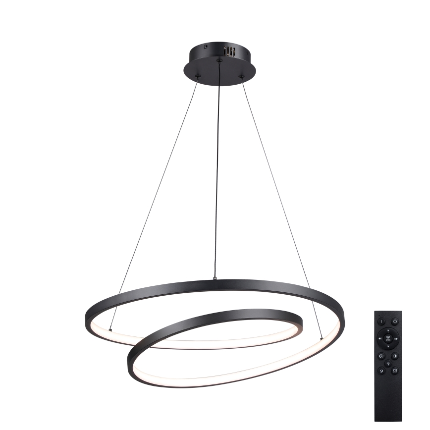 Brilagi - Lustre LED dimerizável em cabo TWISTER LED/48W/230V 3000-6000K diâmetro 50 cm preto + controlo remoto