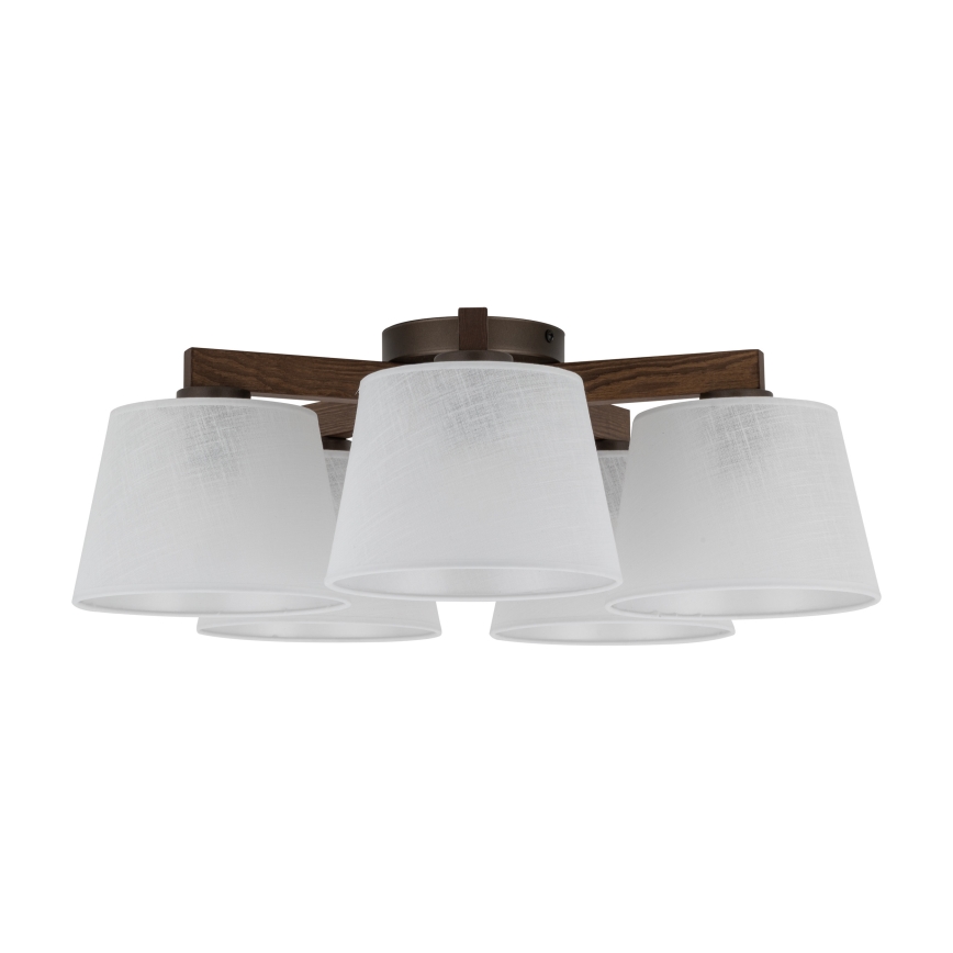 BRILAGI - LED lustre de sobrepor LATTE 5xE27/15W/230V pinho/branco