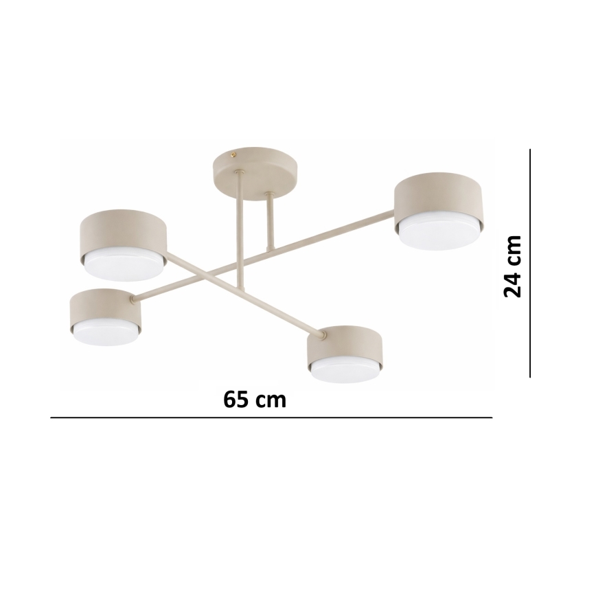 Brilagi - LED Lustre de sobrepor MONO 4xGX53/30W/230V bege