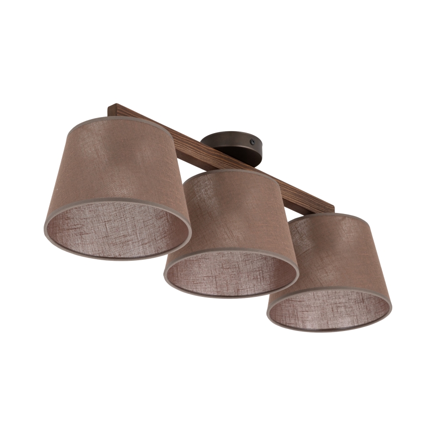 BRILAGI - LED lustre de tecto de montagem superficial LATTE 3xE27/15W/230V pinho/castanho